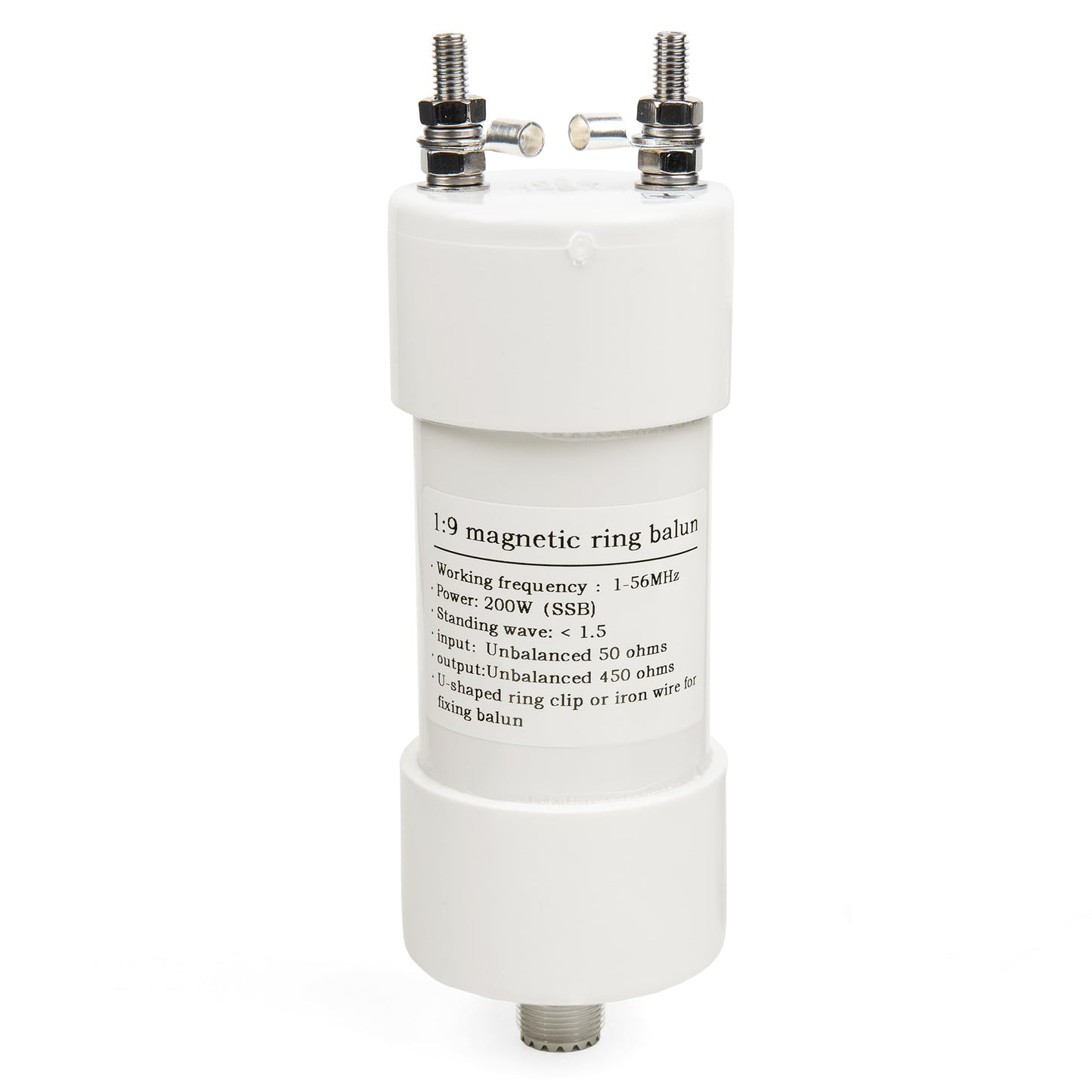 Femei 1-56MHz 200Watt HF Balun DIY Waterproof Antenna Balun 1:9 Ratio Balun 50 Ohm to 450 Ohm (1:9)