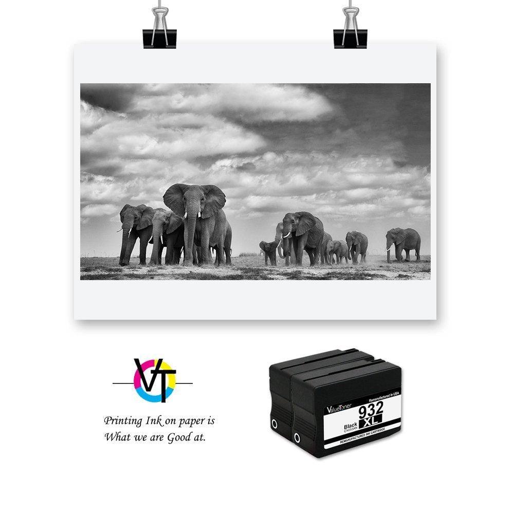 ValueToner Remanufactured Ink Cartridge Replacement for HP 932XL 932(2 Black) for HP Officejet 6600, Officejet 6700, Officejet 7612, Officejet 6100