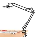UBeesize Overhead Phone Mount, Flexible Webcam Arm with Phone Holder and Ball Head, Overhead Tripod for Phone Drawing Live Streaming Cooking Flat