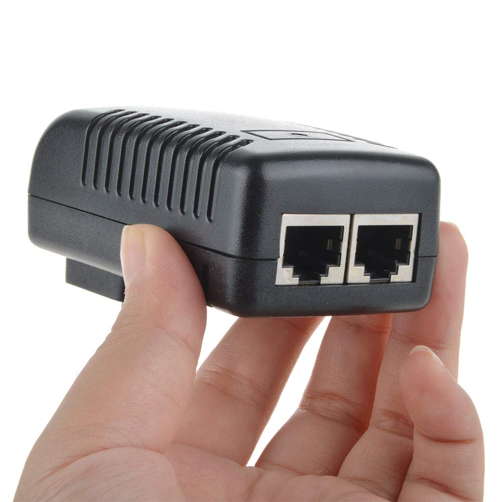 SupplySource 48V AC DC Adapter for Single Port Model: PSE801-FM 1 Port PoE Injector Power Over Ethernet Injector DC48V 16W Midspan 4,5(+),7,8(-) PoE