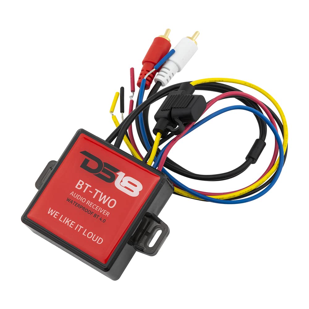 DS18 BT-Two Bluetooth Receiver - IP65 Waterproof Rated, BT 4.0, Remote Trigger Output, Stero Male RCA Output - Allows Connect & Play Integration