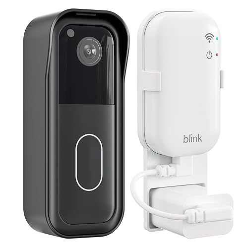 Blink Doorbell Mount for All-New Blink Video Doorbell, with Outlet Wall Mount for Sync Module Core,No Drilling No Screws Camera Mounting Holder, Easy