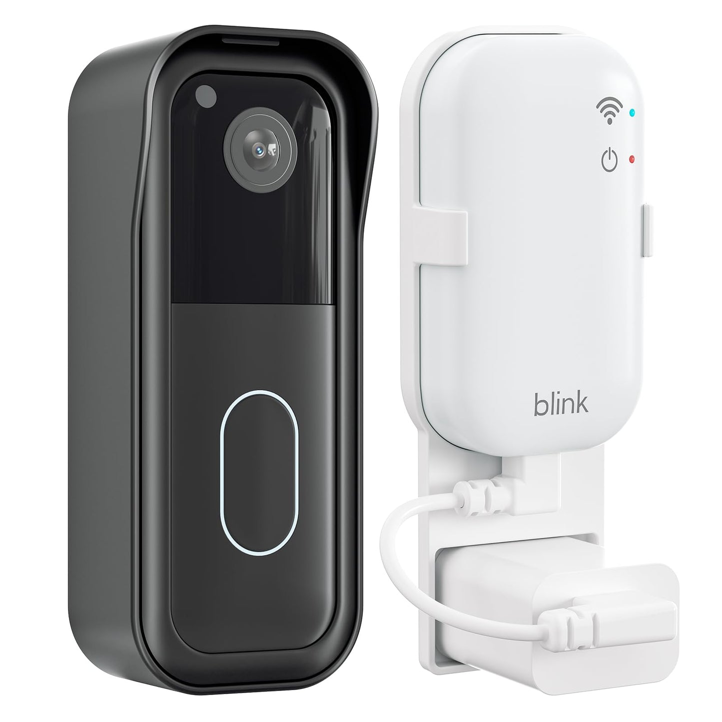 Blink Doorbell Mount for All-New Blink Video Doorbell, with Outlet Wall Mount for Sync Module Core,No Drilling No Screws Camera Mounting Holder, Easy