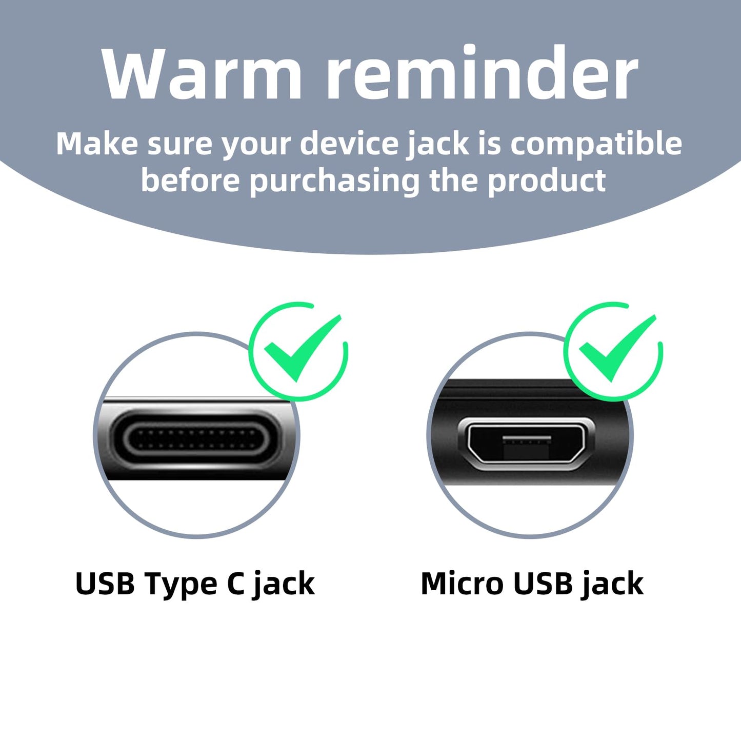 Type C&Micro USB Charging Cable for Kyocera Flip Phone DuraForce Pro 2(E6910/E6920)/Pro 3/Ultra 5G E7110,DuraXV Extreme E4810,Extreme+ E4811,DuraXE