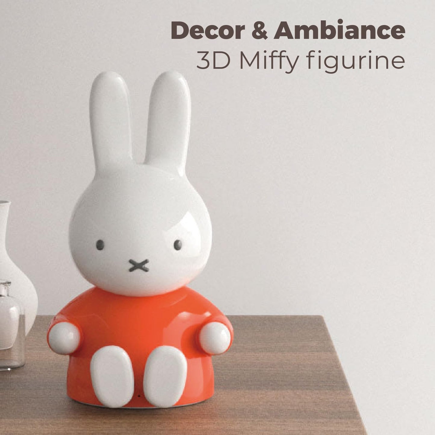 Miffy Portable Bluetooth Speakers, Cute Portable Wireless Speakers with Loud Stereo Sound, Built-in Mic, TF-Card Slot, Dual Pairing,40H Playtime