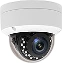 Tennoz 5MP PoE IP Vandal Dome Security Camera Outdoor, IP Network PoE Camera with 2.8mm Lens, 105° Wide Angle, H.265, Built-in Mic, IP66 Waterproof