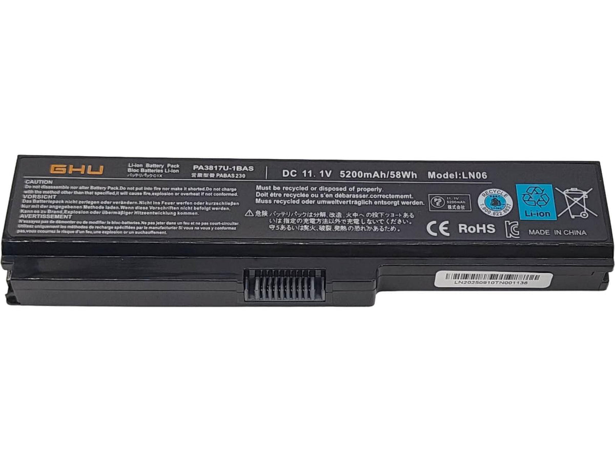 GHU PA3817U-1BRS Laptop Battery 58Wh Replacement for Toshiba Satellite L755 L675 L750 L700 P755 P750 C655 A655 A665, Compatible with PA3818U-1BRS