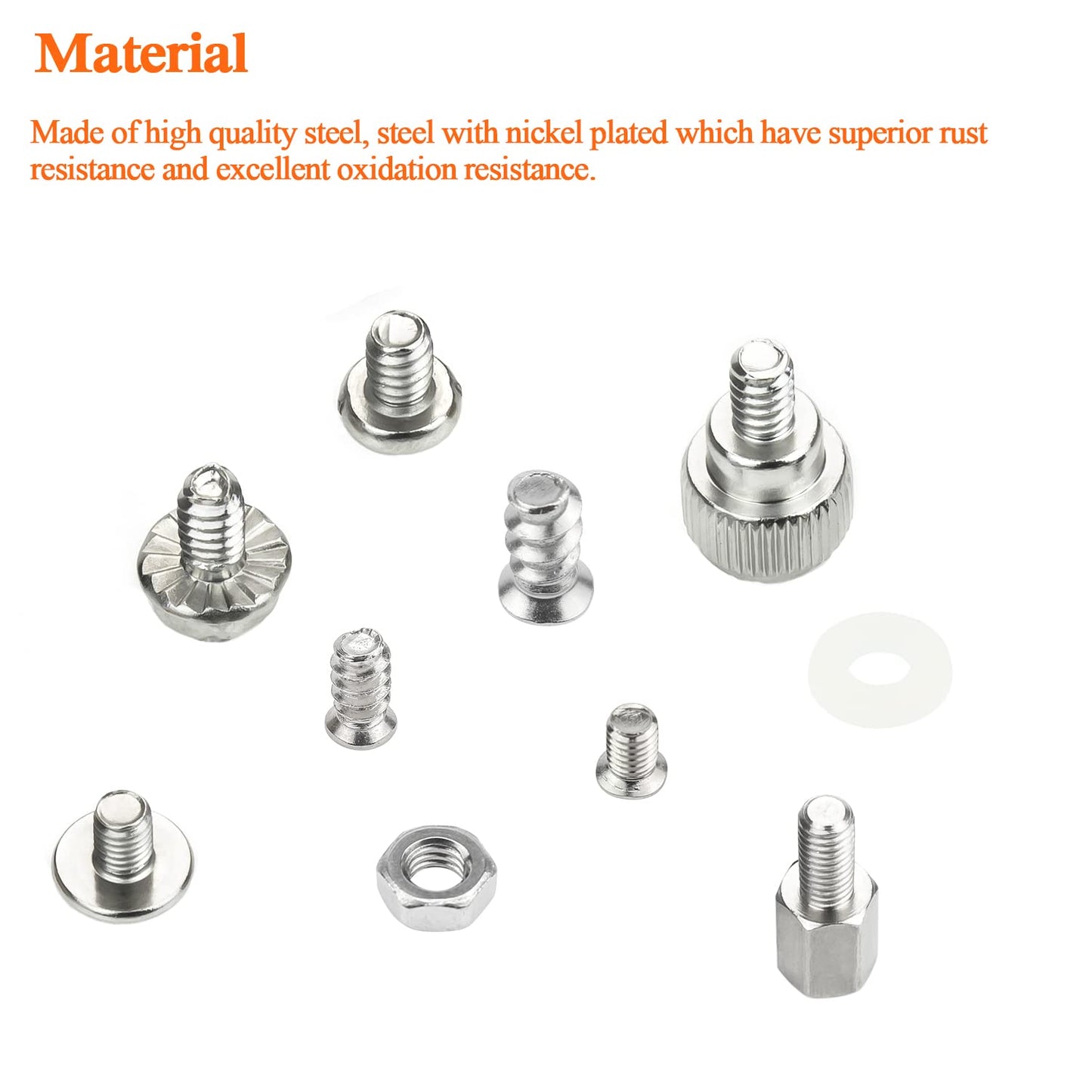 HELIFOUNER 480 Pieces Computer Standoffs Screws Assortment Kit for 2.5" SSD, Hard Drive, Computer Case, Motherboard, Fan Power Graphics
