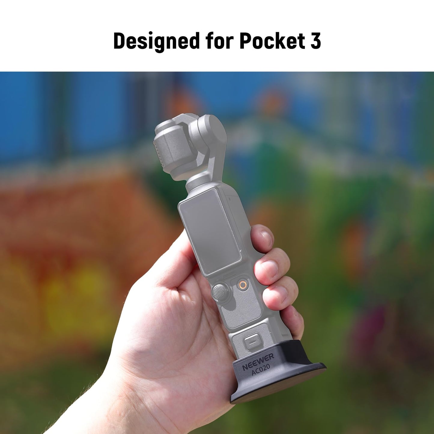 NEEWER Silicone Stand Base for Pocket 3, ø64mm Nonslip Soft Stable Anti Scratch Desktop Camera Mount Support Base Accessory Compatible with DJI Osmo