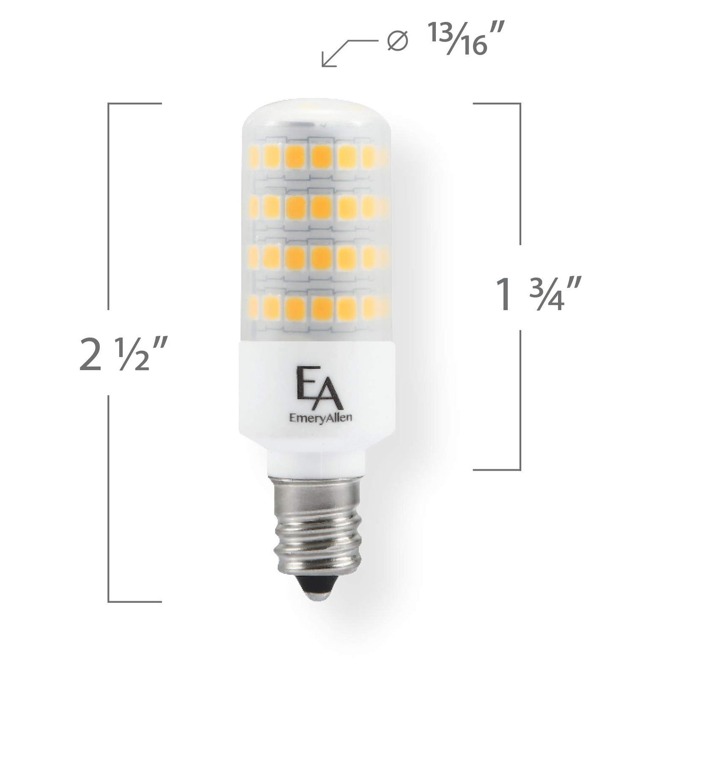 EmeryAllen E12 LED Bulb 5.0W (60W Eq), 3000K, Dimmable, 120V