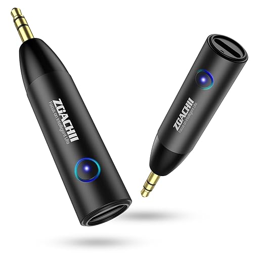 Bluetooth Aux Adapter for Car, Wireless Bluetooth 5.4 Receiver with 3.5mm Jack, 6H Playtime, HiFi Stereo for Vehicle Truck Home Stereo Speaker Music