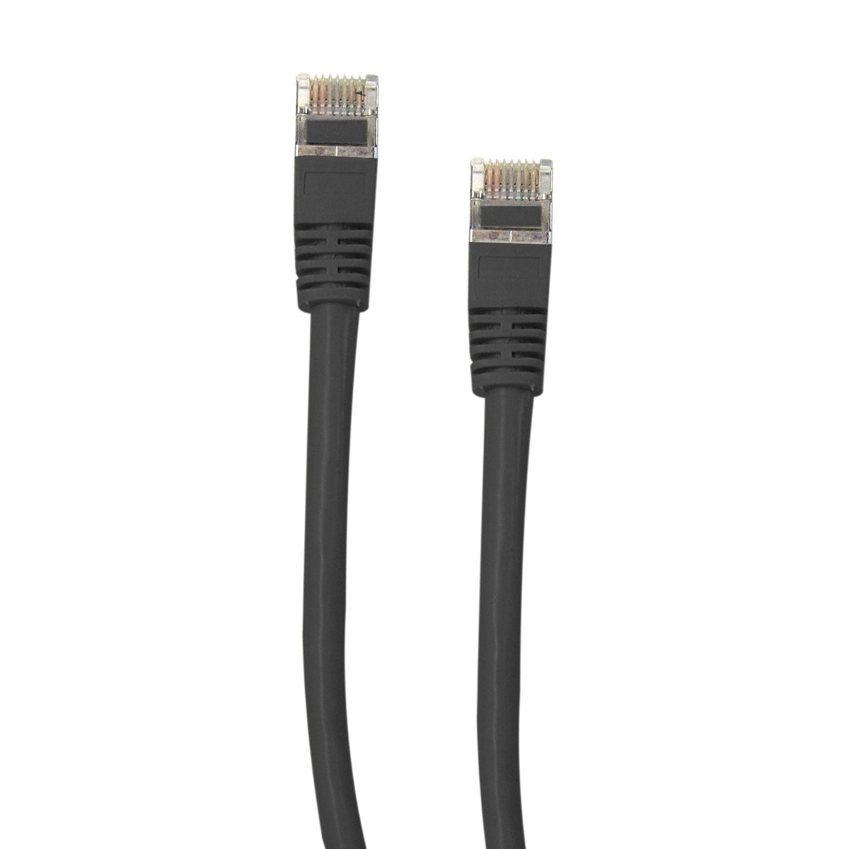 CableWholesale Cat5e F/UTP Shielded Ethernet Cable, Snagless, 50 ft, Black