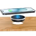 Wireless Magnetic Charger Desk Mount 15W Fast Charger for iPhone 17 16 Pro Max 15 14 13 12 Series,Magnet Qi Charging Pad/Station for AirPods,Recessed