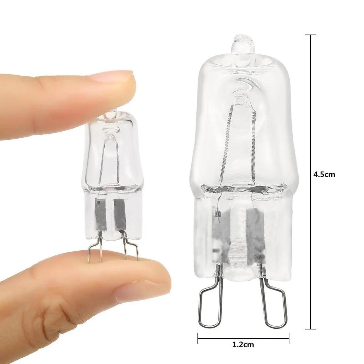 WOLTHID Halogen Bulbs G9 Clear Dimmable T4 120V 60 Watt 20W 40W G9 120 Volt Halogen Light Bulb for Chandelier Ceiling Lights Wall Light 10PCS 20W