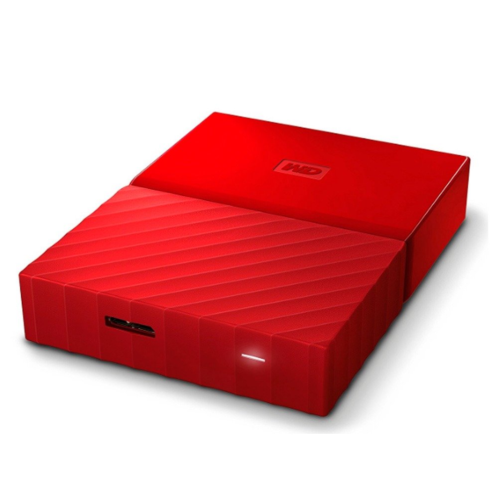WD 3TB Red My Passport Portable External Hard Drive - USB 3.0 - WDBYFT0030BRD-WESN