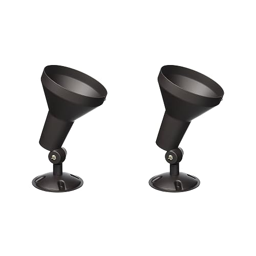 Nuvo SF77/494/02 Outdoor Floodlight with Adjustable Swivel, Bronze, 1 Light, 2 Pack