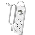 BN-LINK 8 Outlet Surge Protector with 7-Day Digital Timer (4 Outlets Timed, 4 Outlets Always On) - White