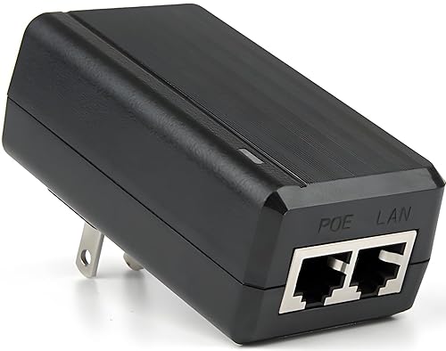 Gigabit PoE Injector 48V 24W POE Adapter, IEEE 802.3af Compliant,10/100/1000Mbps RJ45, Compatible with Ubiquiti U-POE-AF, TP-Link TL-POE150S, TRENnet