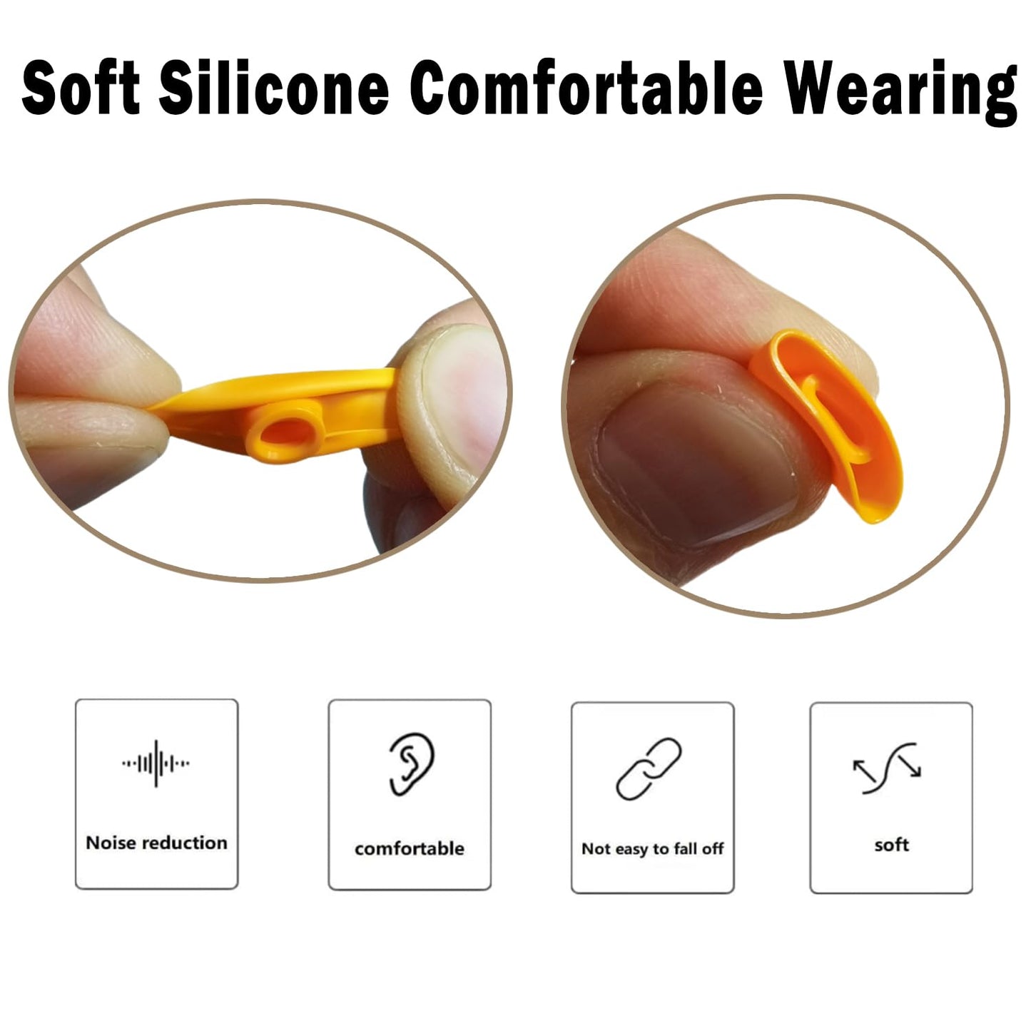 10 Pairs Silicone Ear Tips for Powerbeats Pro 2 - Replacement Ear Tips for Beats Earbuds Compatible with Studio Buds/Fit Pro/Solo Buds - Orange