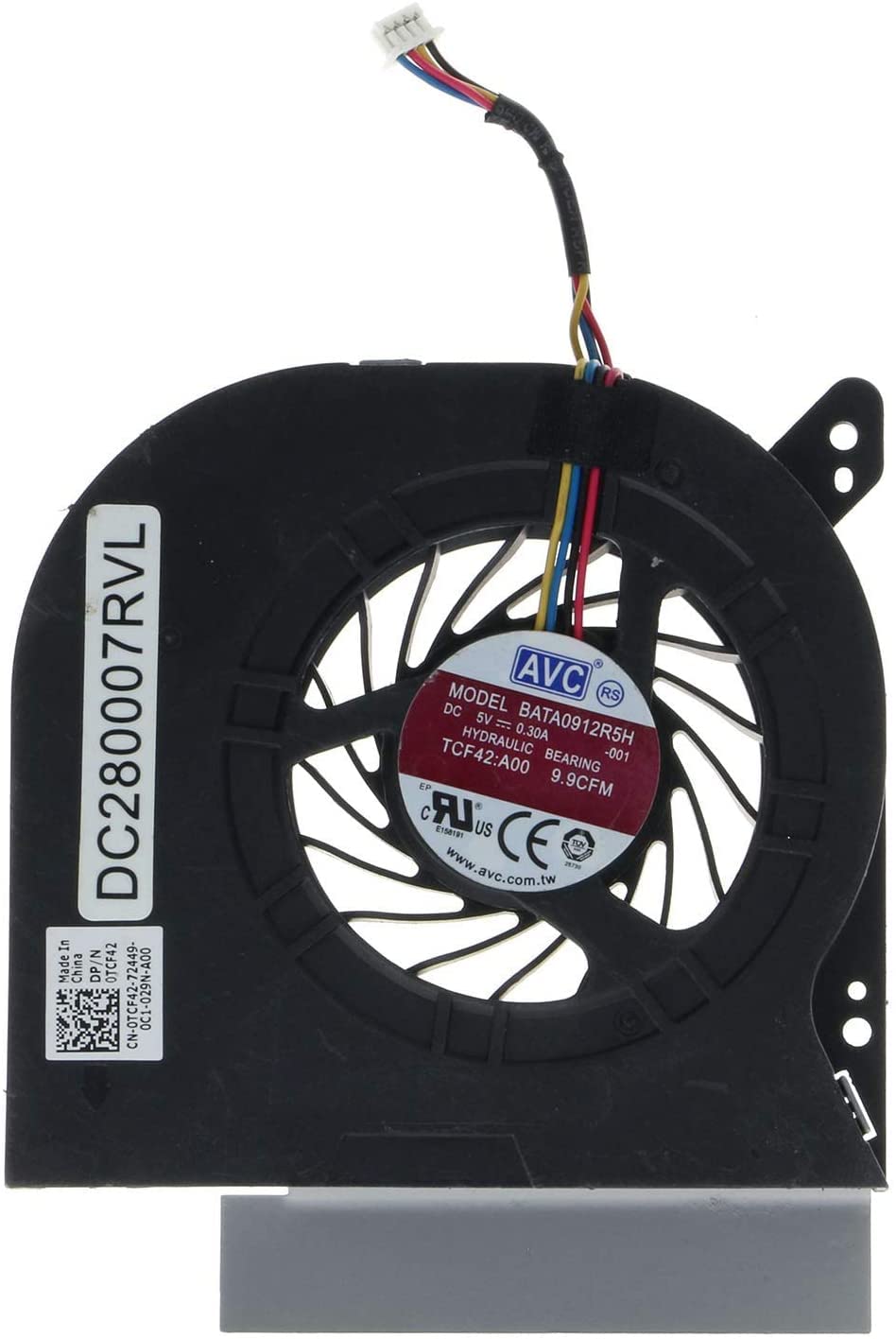 Jingelmall New CPU Cooling Fan for Dell Latitude E6410 E6510 TCF42 Laptops - Replaces DC280007RVL Fan