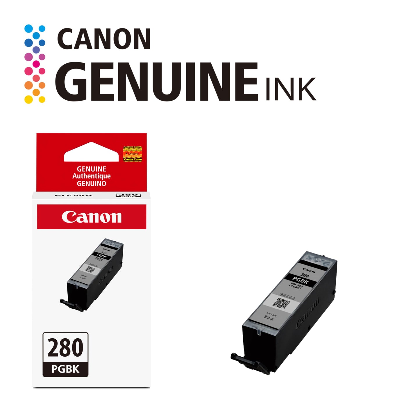 Canon PGI-280 Genuine Pigment Black Ink Tank, Compatible with TR8520, TS9120,TS8120, TS6120, TS9521C/a, TS9520/a, TS8220, TS6220, TS8320, TS6320
