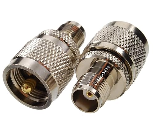 Atlantic ComputerTech, Inc. CablesOnline, TNC Female to UHF PL259 Male 50-ohm RF Coaxial Adapter (2-Pack)