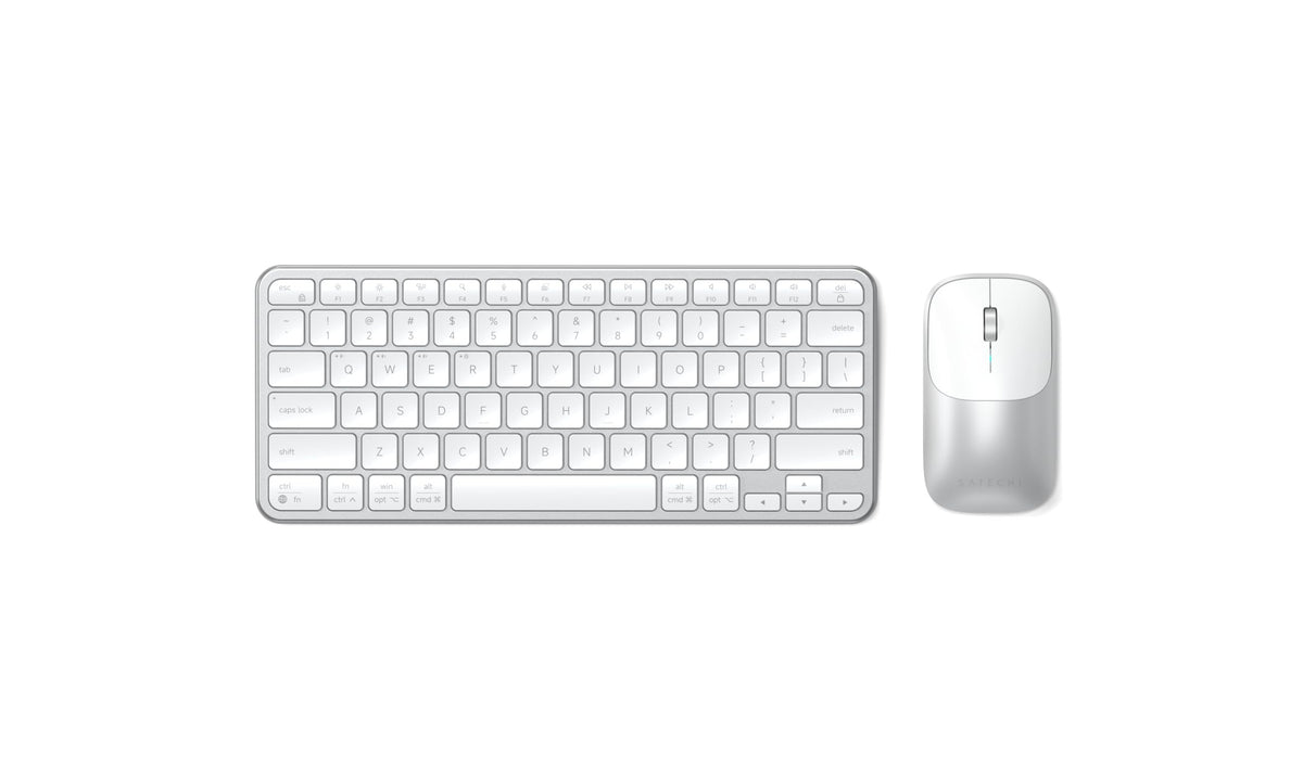 Satechi Slim CEX1 Wireless Keyboard & Mouse Combo, Bluetooth, Silver