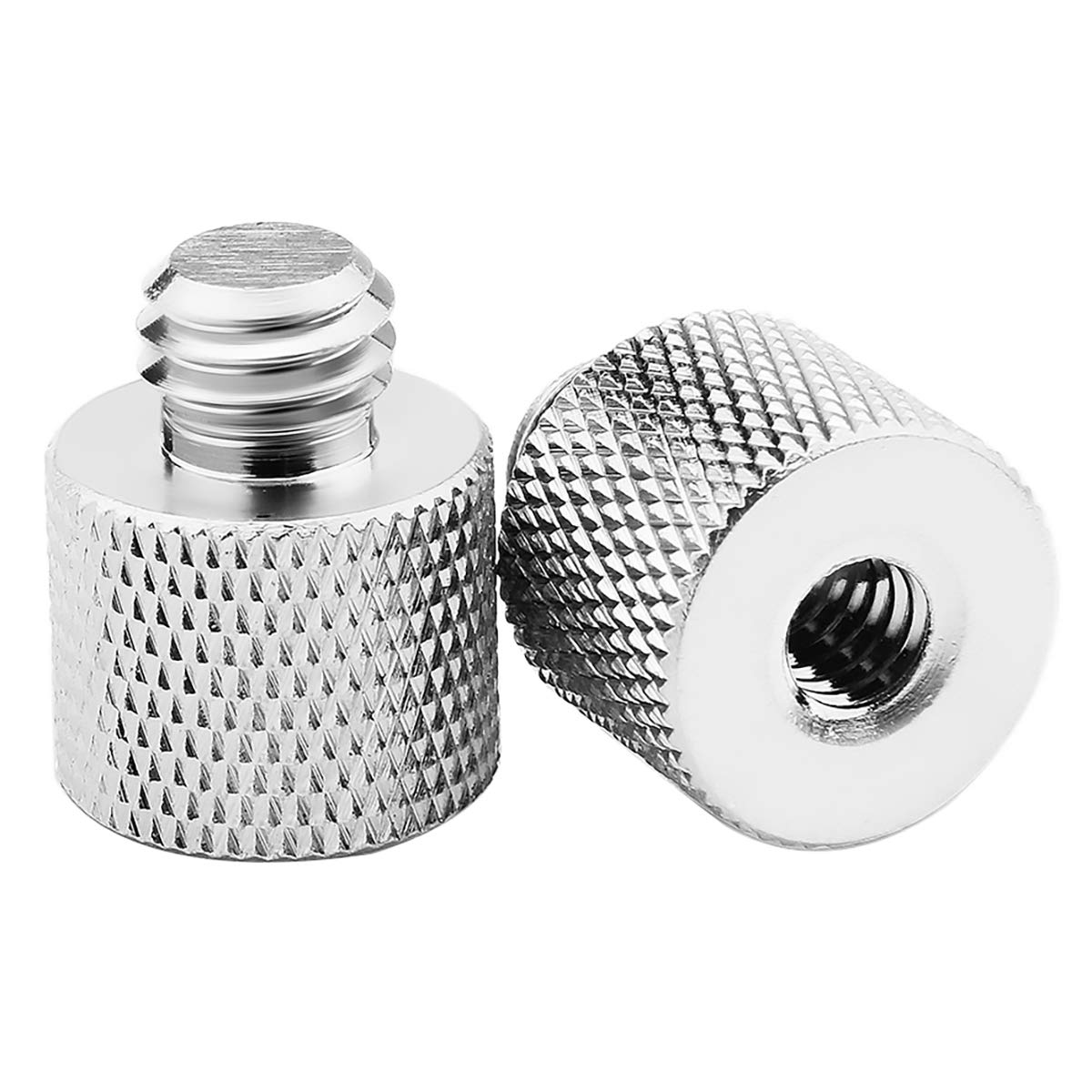 JOMLEY 1/4 to 3/8 Adapter,1/4"-20 Female to 3/8"-16 Male Screw Thread Adapter for Camera Monitor, Mic Stand, Tripod - 2 Pack