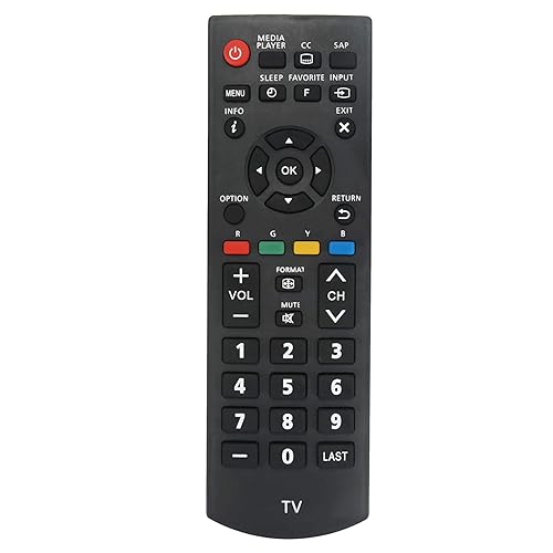 New N2QAYB000820 Replace Remote fit for Panasonic Viera TV TC-L39EM60 TC-L50EM60 TC-P42X60 TH-39LRU6 TH-39LRU60 TH-42LRU6 TH-32LRU60 TH-42LRU60