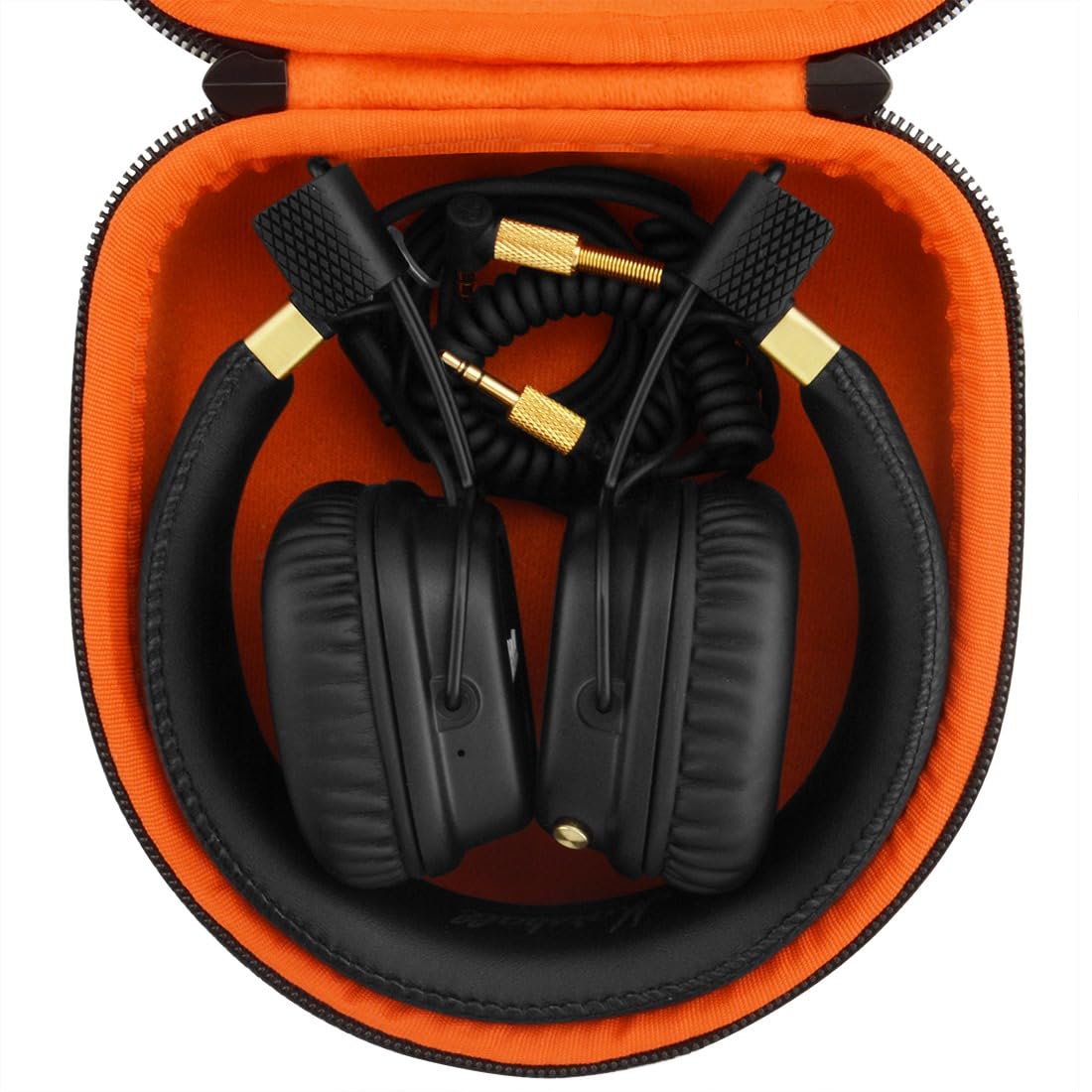 Geekria Shield Headphones Case Compatible with Marshall Major V/IV/III/II, Mid ANC and More, Replacement Hard Shell Travel Carrying Bag (Dark Grey)
