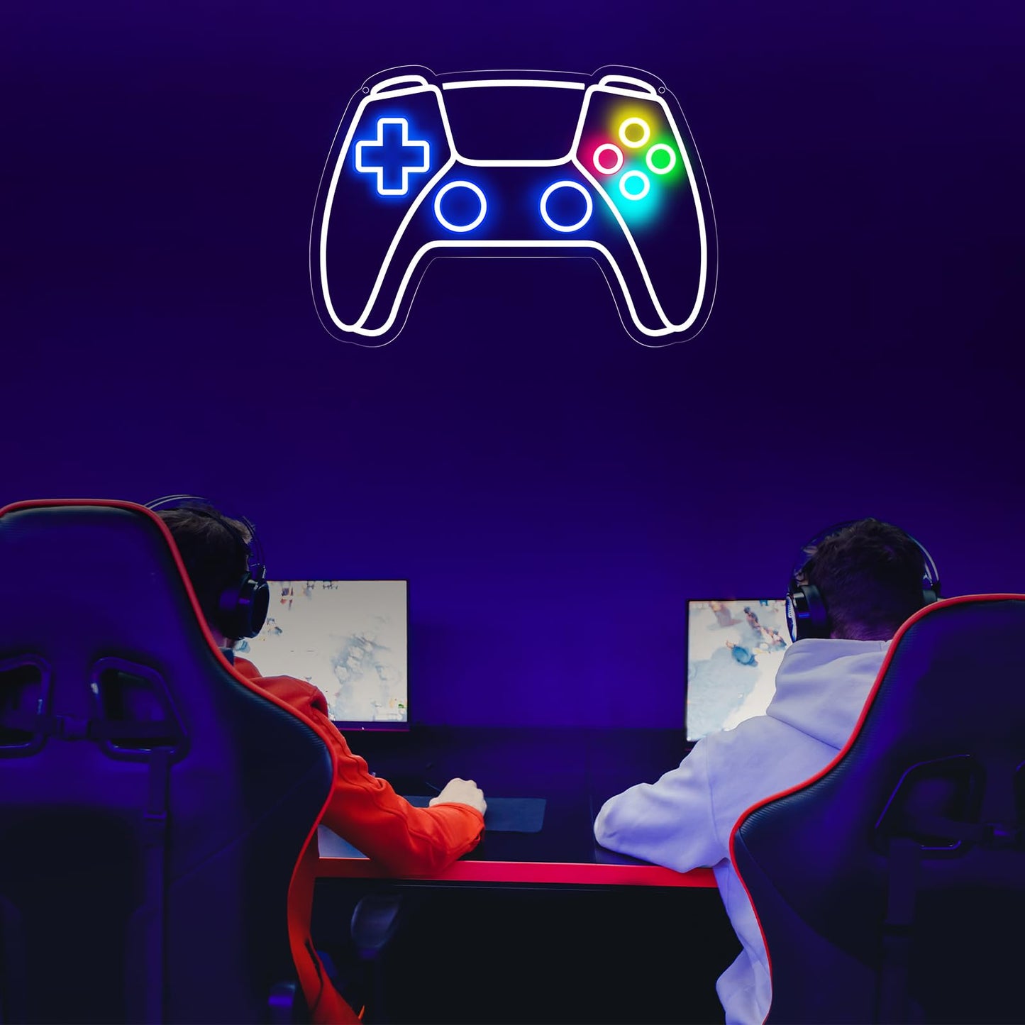 Gamer Neon Sign, Gamepad Shaped LED Neon Sign for Gamer Room Decor, Gaming Neon Sign for Boys Room Decor, Neon Gaming Sign for Gaming Wall Decor, USB