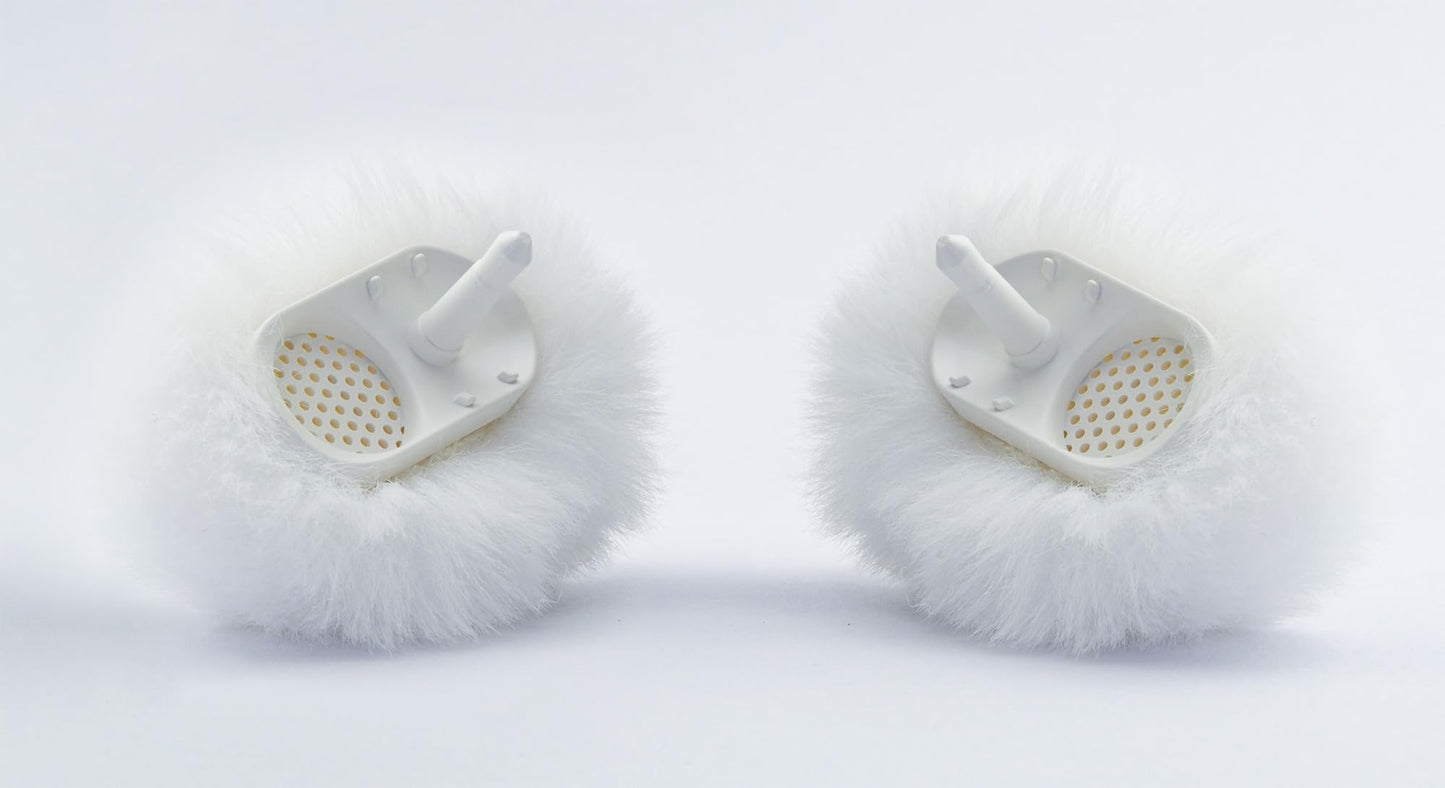 LEFXMOPHY White Windscreen for DJI MIC 2 (2024)/ MIC2 / OSMO POCKET 3 Microphone Furry Wind Muff Foam (Not for Dji Mic 1 2023), 2-Pack