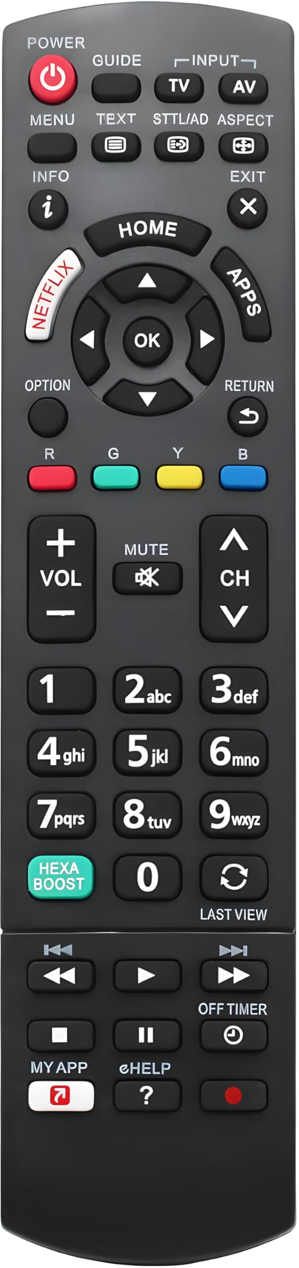 Cerepros Universal Replacement TV Remote for Panasonic TVs TH-50PX60U TH-50PX75U TC-P50X1 TC-L32C3 TH-42PX75U TH-50PX80U