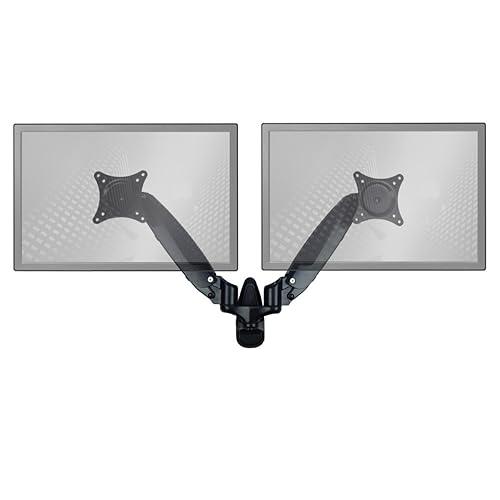 Sit-Stand Wall Mount Monitor Arm Adjustable Hydraulic Arm - Support Your Two Monitors at The Correct Height for Ergonomic Comfort (Standard, Dual