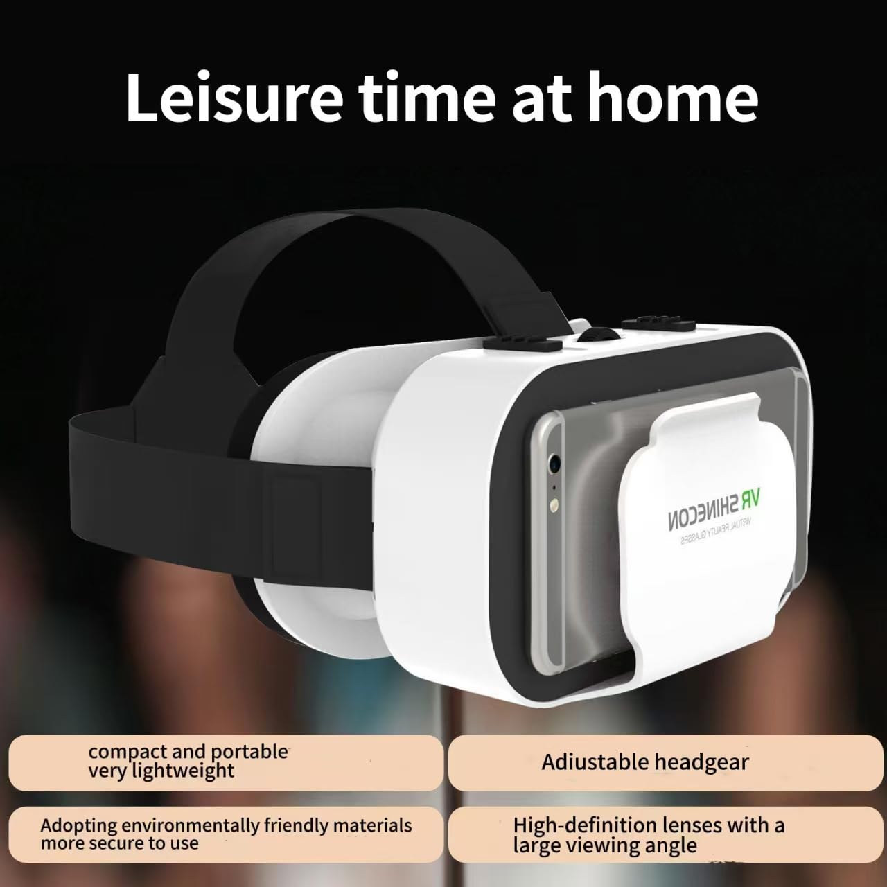 3D VR Glasses for Virtual Reality Headset Compatible with iPhone and Android Devices 4.7 to 6.5 inches Comes with Controller Ideal for Mobile Gaming