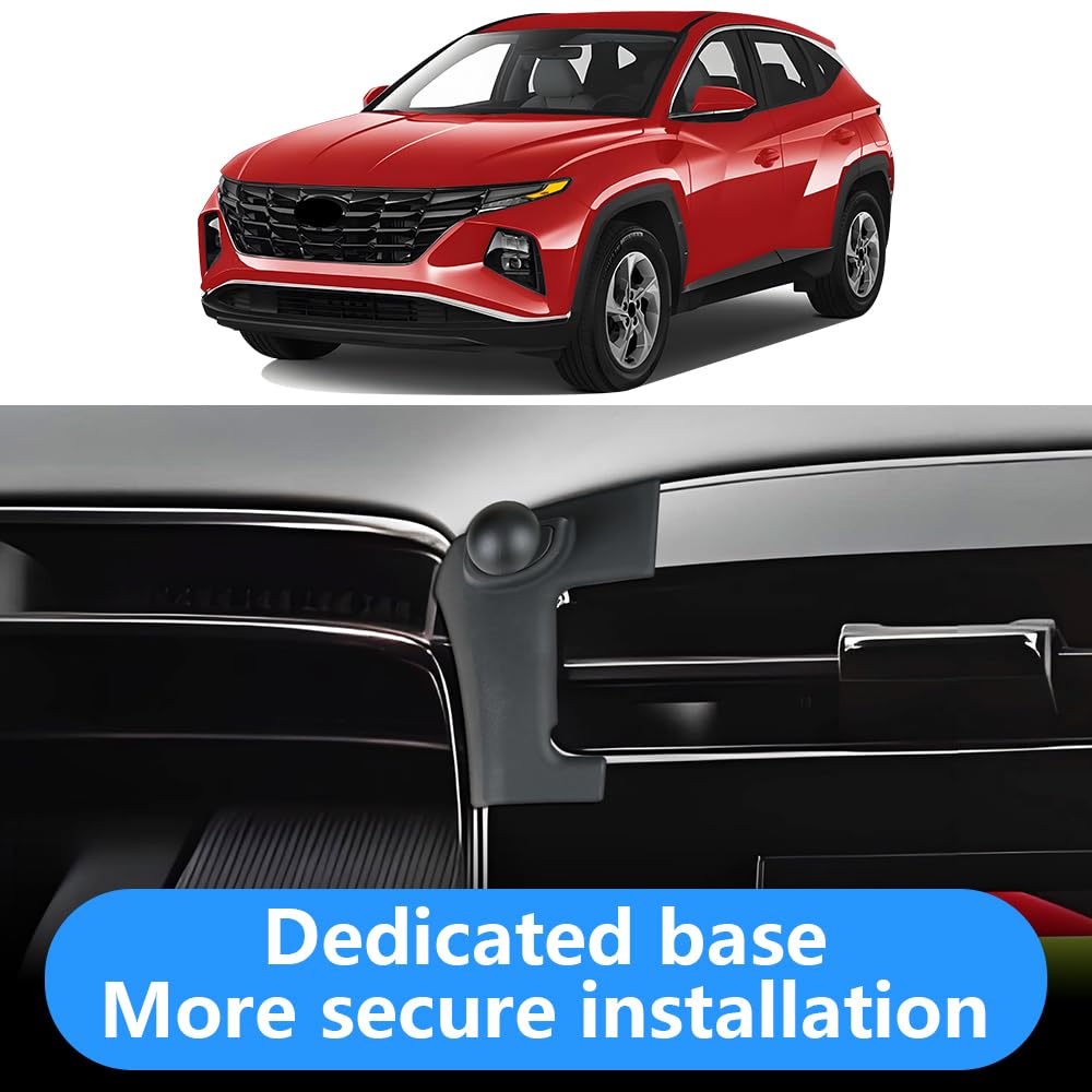 LUNQIN Car Phone Holder for Hyundai Tucson 2022 2023 2024 and Hyundai Santa Cruz 2022-2024 Auto Interior Accessories Best Cell Phones Mount Cellphone