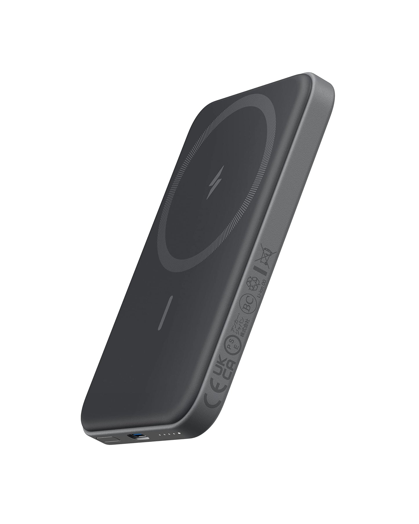 Anker 621 Magnetic Portable Charger (MagGo), 5,000mAh Wireless Power Bank with USB-C Cable, Magsafe-Compatible Battery Pack for iPhone 16/15/14/13/12