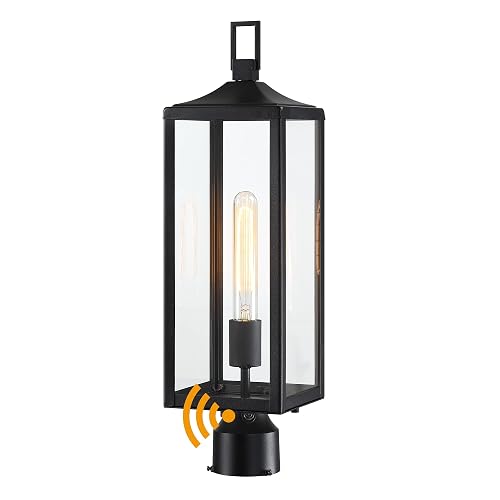 Faymart lighting 21.3 Inch Outdoor Lamp Post Light Fixture Dusk to Dawn - Residential Sidewalk Lamp Post Sconce Dusk to Dawn Outside Pole Lantern