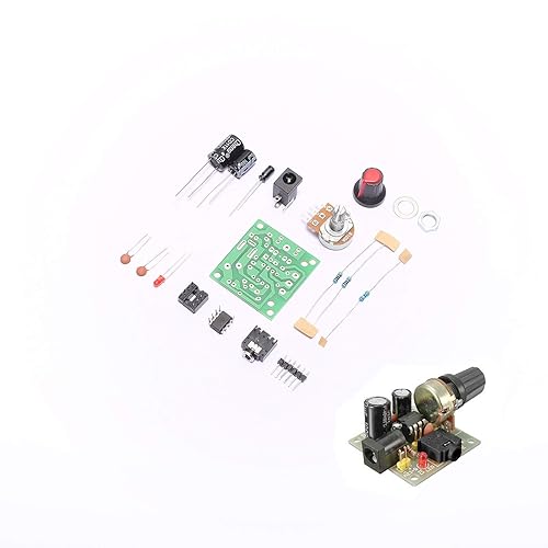 DEVMO 2SET LM386 Module Super Mini Audio AMP Amplifier DIY Kit Board 35x37mm 3-12V High Performance Compact Electronic - Unsoldered