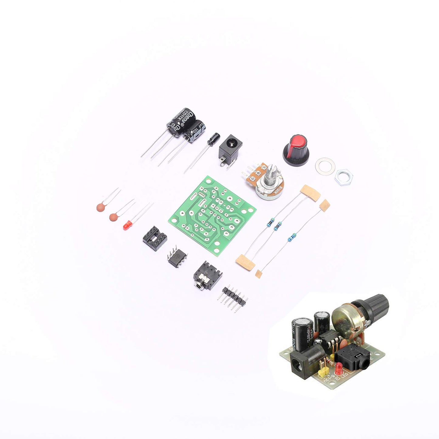 DEVMO LM386 Super Mini Audio Amplifier DIY Kit Board 35x37mm 3-12V - Unsoldered