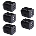 USB Wall Plug,GiGreen 2.1A Dual Port USB Power Block Quick Charger Plug Cubes 5 Pack Compatible iPhone 17 Pro Max/Air/16/15/14/13/12/11,Samsung Galaxy
