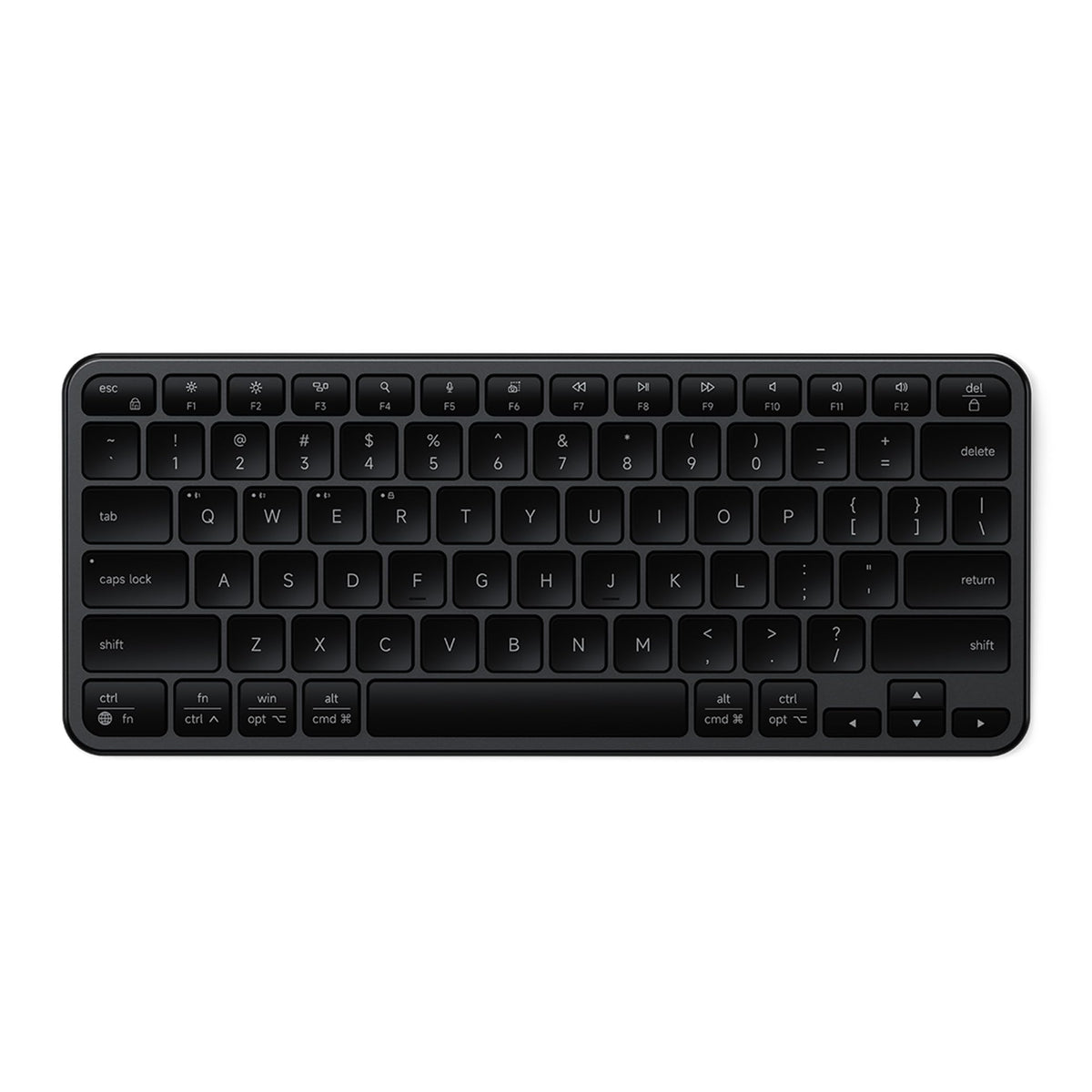 Satechi Slim EX1 Wireless Keyboard, 4-in-1 Connectivity, Space Black