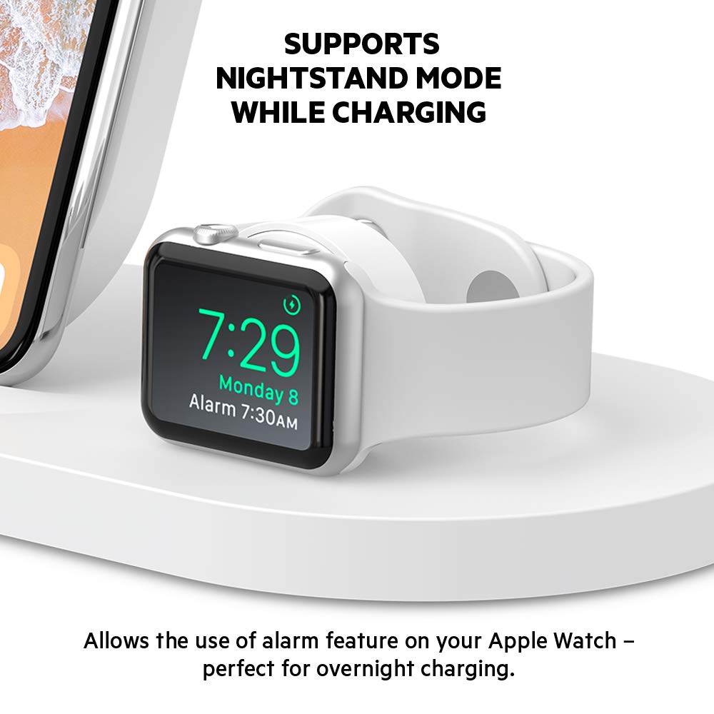 Belkin Boost Up Wireless Charging Dock for iPhone + Apple Watch + USB-A Port (Wireless Charger for iPhone XS, XS Max, XR, X, 8/8 Plus, Apple Watch 4