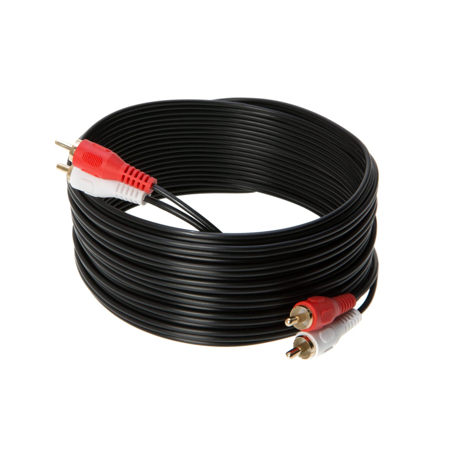 WireZee 2RCA to 2RCA Stereo Audio 25FT Cable - RCA Male to Male Cord for TV, Amplifier, Speaker, DVD, Home Theater, Hi-Fi Sound System - Dual RCA