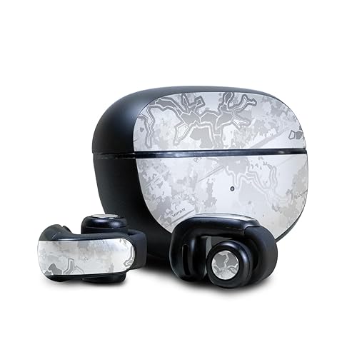 Skin Compatible with Bose Ultra Open Earbuds - Viper Snow - Premium 3M Vinyl Protective Wrap Decal Cover - Easy to Apply | Crafted in The USA…