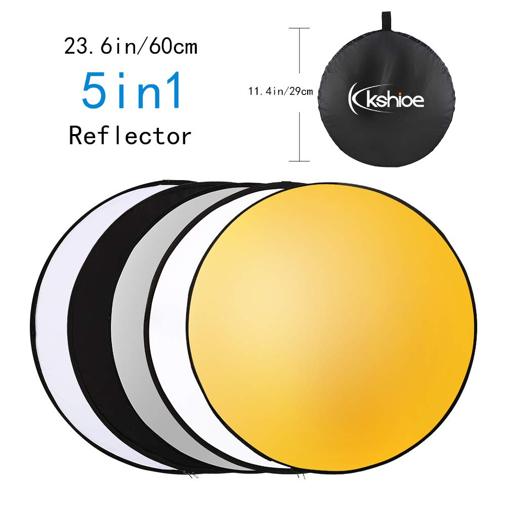Kshioe Photography Lighting Kit, 6.5x10feet/2x3m Backdrops Stand Support System, 5 in 1 reflectors, 1600w 5500k Umbrellas Softbox Continuous Lighting
