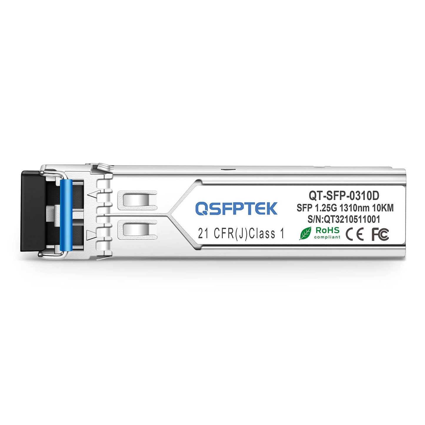 1Pack 1000BASE-LX/LH Gigabit SFP Module, 1310nm, 10km, DDM, Single-Mode LC Mini-GBIC Transceiver for Cisco GLC-LH-SMD/GLC-LX-SM-RGD, Ubiquiti