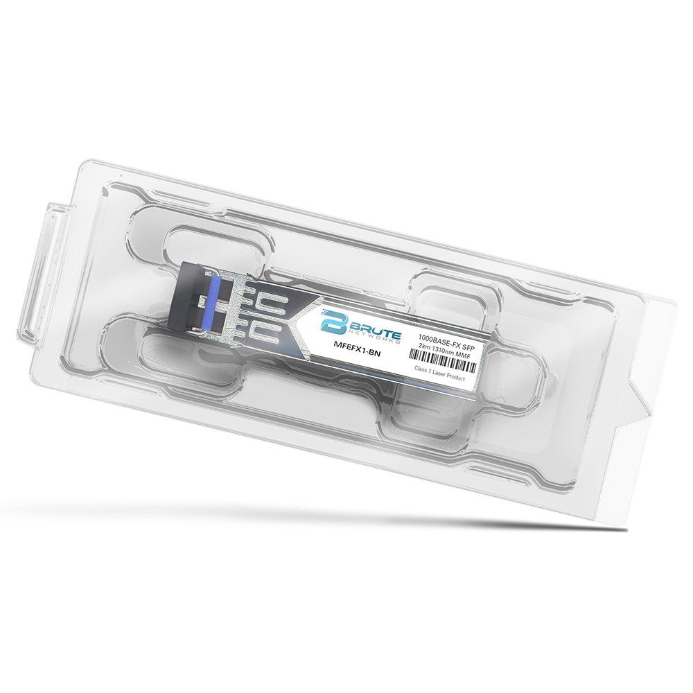 Brute Networks MFEFX1-BN - 100BASE-FX 2km MMF 1310nm SFP Transceiver (Compatible with OEM PN# MFEFX1)