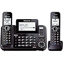 Panasonic Cordless Phone System, 2 Line with 2 Handsets - Answering Machine, Link2Cell, 3-Way Conference, Call Block, Long Range DECT 6.0, Bluetooth