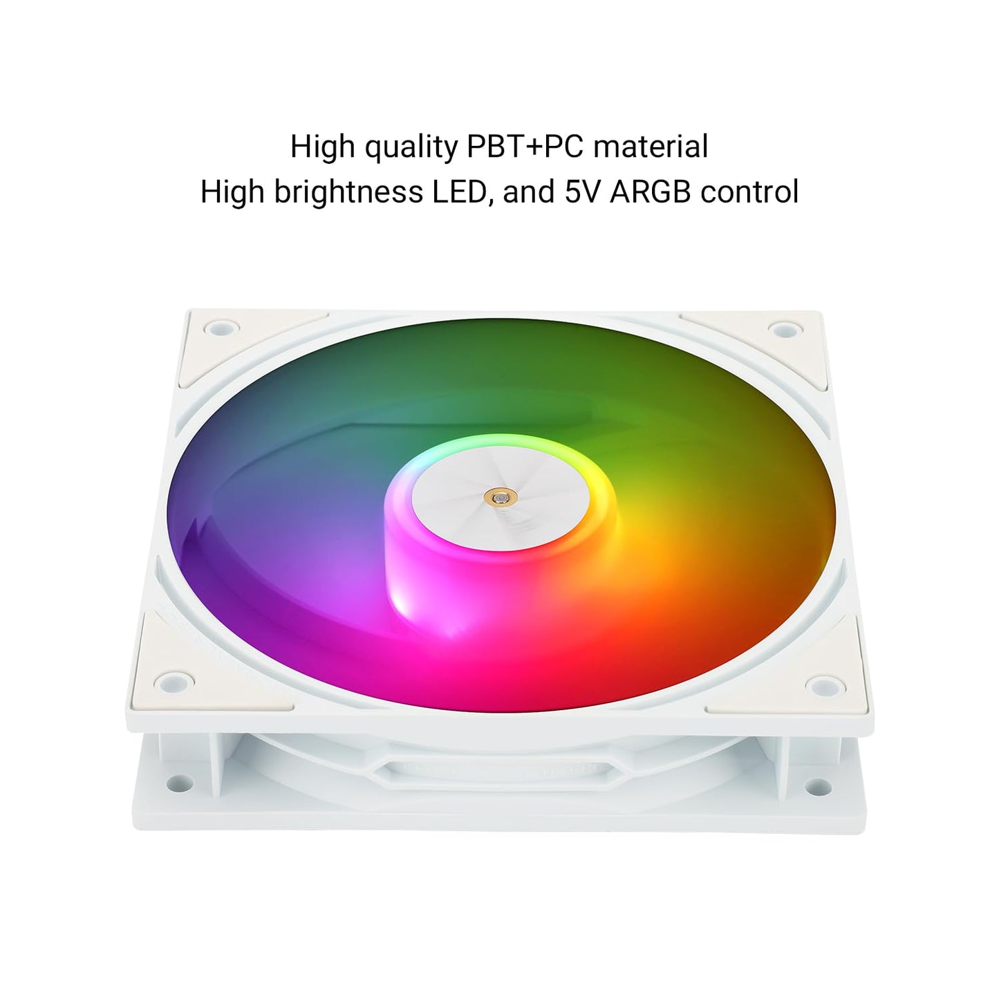 Thermalright TL-P12W-S CPU Case Fan,White ARGB Computer Fan PWM PC, 12cm Specifications Silent Cooler, 1500RPM Speed